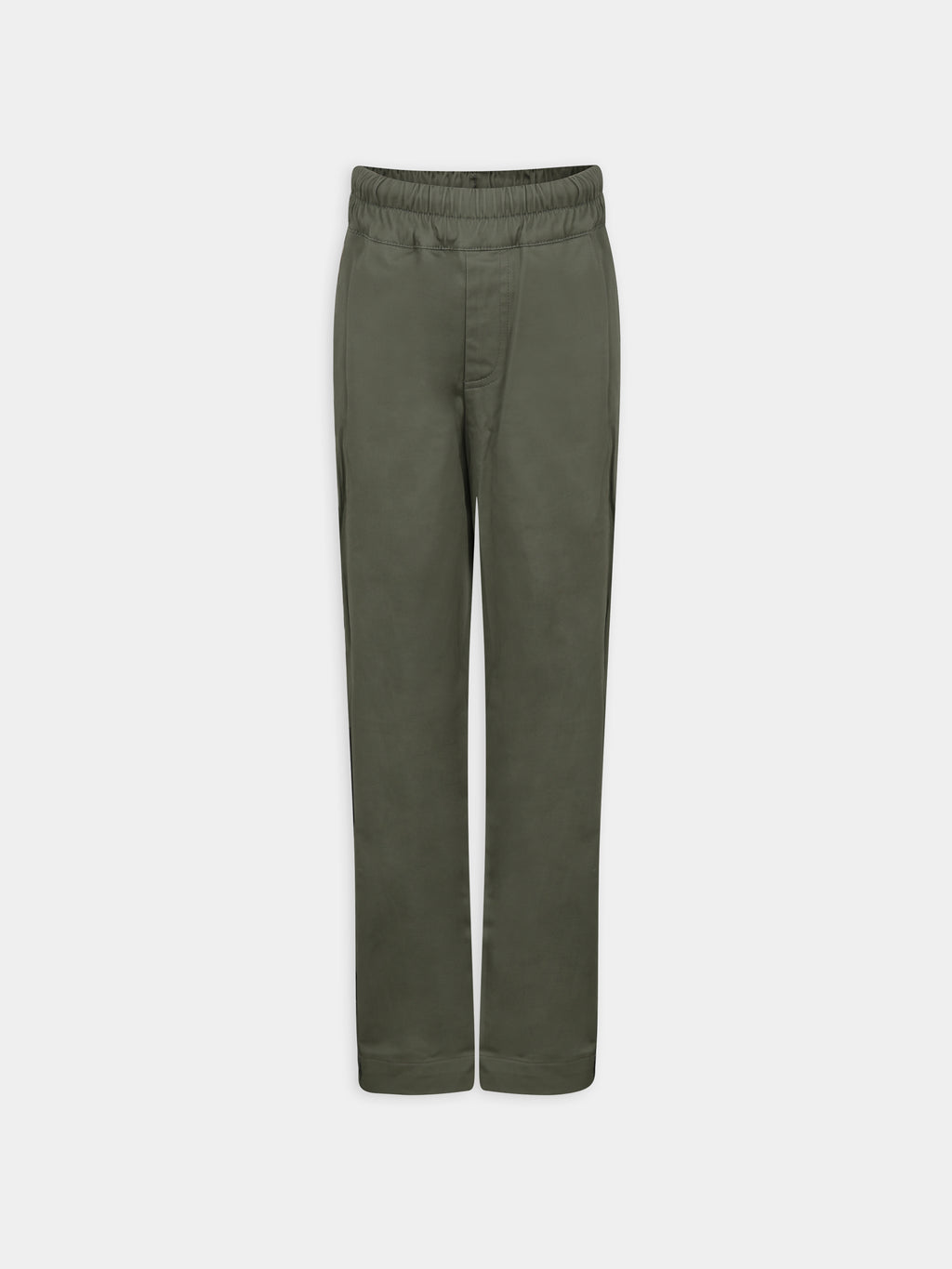 Green trousers for boy with logo